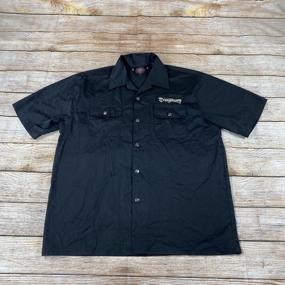 Dragonfly Roadhouse Vintage Shirt Men Size XL  Embroidered Rock N Soul Shirt NEW